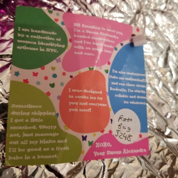 NWT 2021 Susan Alexandra New York Rose Garden Beaded Bag - Picture 13 of 13